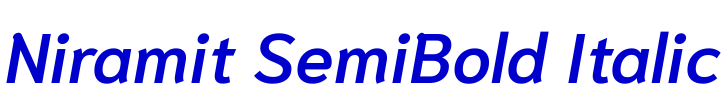 Niramit SemiBold Italic الخط
